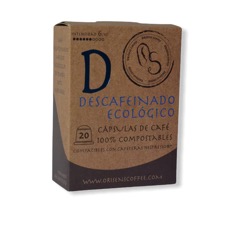 CÁPSULAS COMPOSTABLES ORISENS ECO DESCAFEINADO
